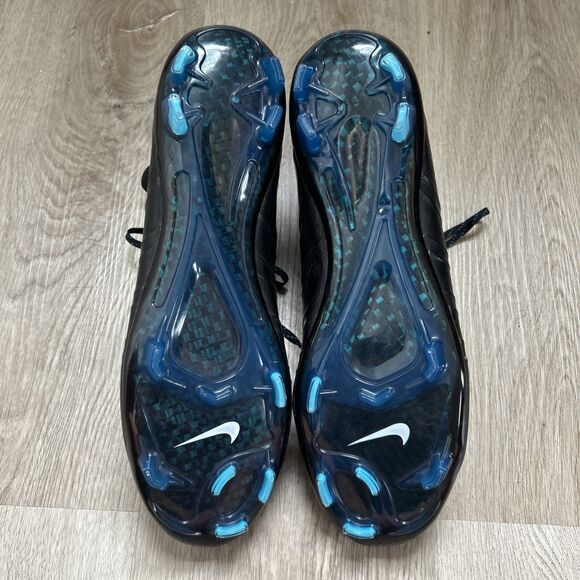 Nike Mercurial Superfly CR7 FG Mens Size 11 Black Neon Turquoise Soccer Cleats - Picture 10 of 12